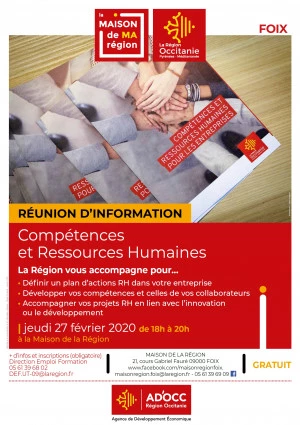 Affiche Réunion d'information Compétences et Ressources Humaines