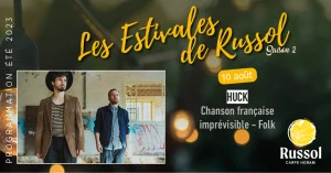 Affiche Les Estivales de Russol Saisons 2 - HUCK - Chanson française imprévisible - Folk