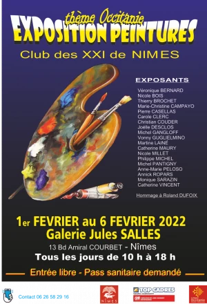 Affiche Exposition Peinture - "thème de l'Occitanie" - 19 participants 
