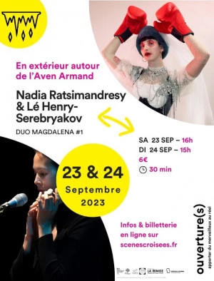 Affiche Nadia Ratsimandresy & Lé Henry Serebryakov – Duo Magdalena #1 – Autour de l'Aven Armand