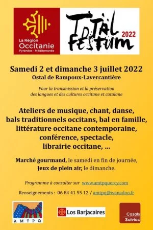 Affiche Total Festum - Bals, Ateliers, Conférence, Spectacle autour des « Vieux chants quercinois de l'Abbé Lacoste »