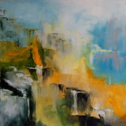 Colorado - huile sur toile au couteau, 80x80, 2010