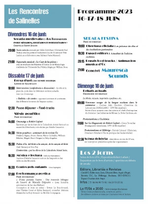 Affiche Les Rencontres de Salinelles