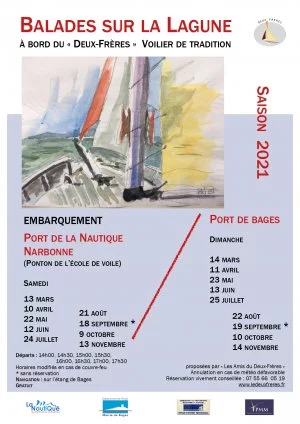 Affiche "Balades sur la lagune" Saison 2021