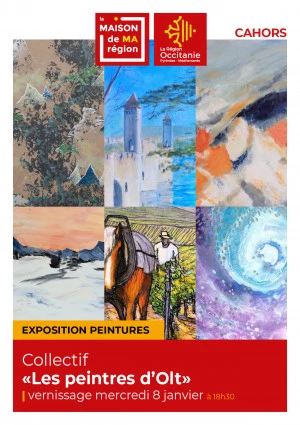 Affiche Exposition peintures Collectif "les peintres d'Olt"