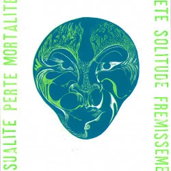 Mask - Linogravure deux passages et typographie