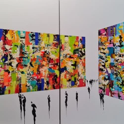 VERNISSAGE 2021 - Acrylique sur toile, diptyque 100/160 cms, 2021 VERNISSAGE 2021 - JHSAVOLDELLI 