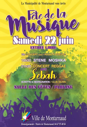 Affiche Fête de la Musique à Montarnaud - samedi 22 juin dès 18h 