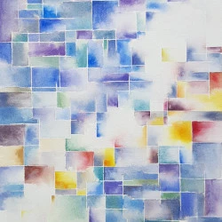 Diagonale - Aquarelle, L 30 x H 40 cm