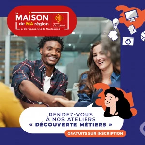 Affiche Fabrik inclusive pour l'emploi : Ateliers métiers et immersions