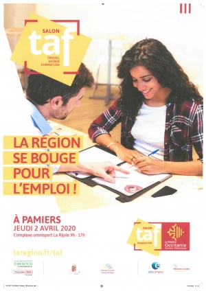 Affiche TAF : Le Salon Travail-Avenir-Formation