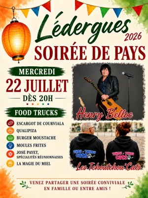 Affiche soirée de pays
