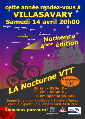 Affiche La Nochenca - Rando VTT Nocturne