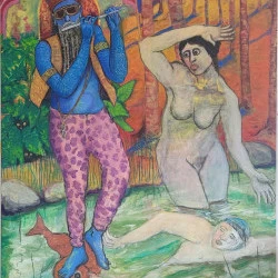 Mystic River - (2025) 162 X130 cm acrylique sur toile. - Bruno Lassalle 