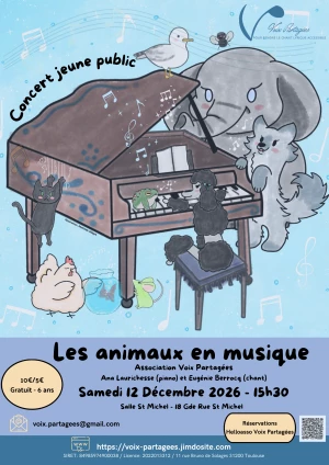 Affiche Les animaux en musique - Concert jeune public