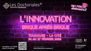 Affiche Doctoriales de Toulouse 2026 L'innovation brique après brique