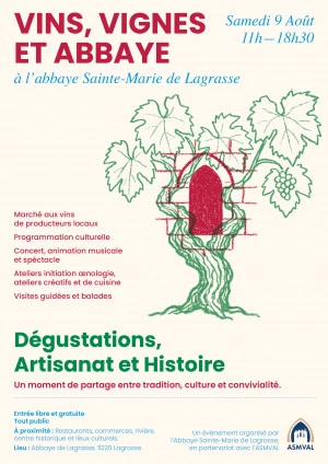 Affiche Vins, Vignes et Abbaye
