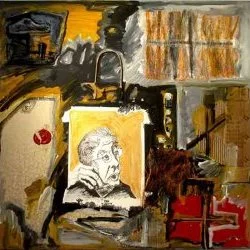 Hommage à Antoni Tapies - Acrylique sur toile 80/80cm, 2015 - Françoise Segonds 
