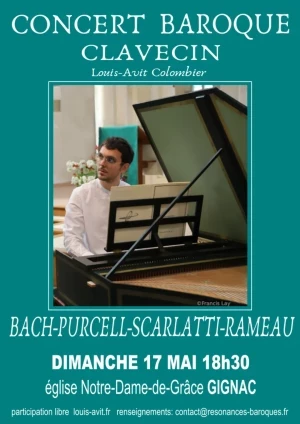 Affiche Concert baroque de clavecin à Gignac