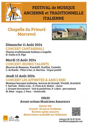 Affiche Festival de musique ancienne et traditionnelle italienne