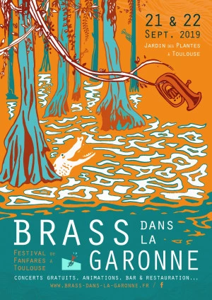 Affiche Brass Dans La Garonne 2019 - Festival de Fanfares Gratuit