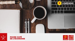 Affiche La Pause-Café de l'Économie proposé par la CCI Hérault