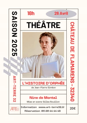 Affiche THEATRE « L'Histoire d'Orphée » de Jean-Pierre Siméon