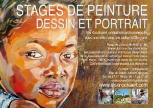 Affiche Stages de dessin et peinture (portrait ou paysage) 