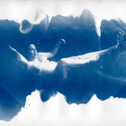 sans titre Cyano A17 - Cyanotype 24 x 32 cm