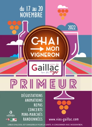 Affiche Chai mon Vigneron anime le Vignoble de Gaillac du 17 au 20 novembre 2022 