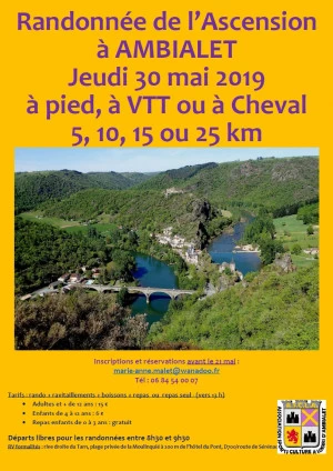 Affiche Randonnée à pied, à VTT ou à cheval AMBIALET Jeudi de l'Ascension 30 mai 2019
