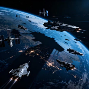 Affiche Stratégies spatiales : allons-nous vers une guerre dans l'Espace ?