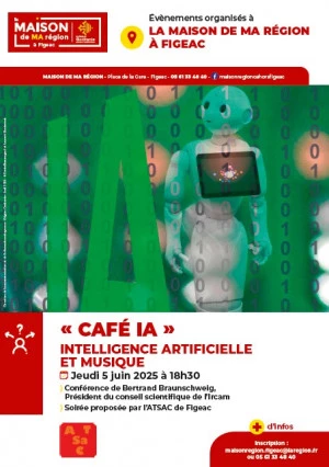 Affiche "CAFÉ IA" : Intelligence Artificielle et Musique