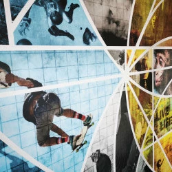 Fresque textureCLOUD Quintessance - Fresque Affiché, collection privé à la Grande Motte - 30m2 - 2019 - cssJPG Jenfi 