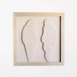 "KIT pour Icare" 1998 - Plâtre - Gesso - toile - bois. 88x89 cm.