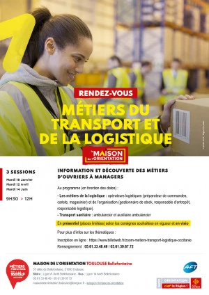 Affiche Les métiers de la logistique