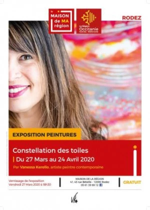 Affiche Exposition peintures "Constellation des toiles"