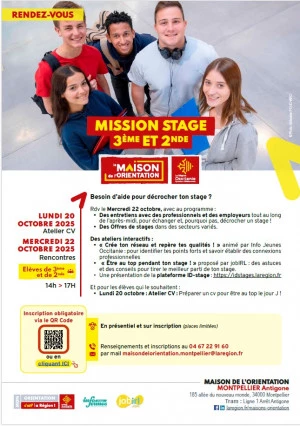 Affiche Mission Stage 3ème & 2nde - Rencontres
