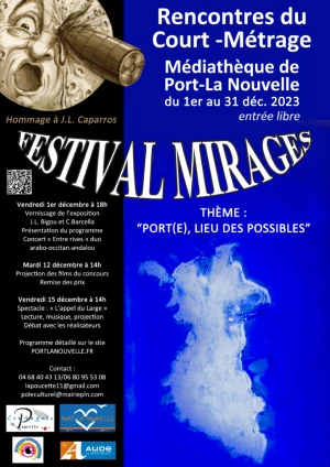 Affiche FESTVAL MIRAGES, rencontres du court-métrage