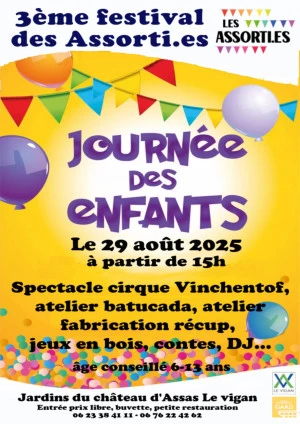 Affiche 3eme Festival Les Assorti.es Journée des enfants
