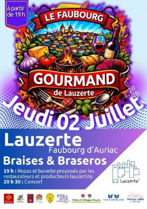 Affiche Le Faubourg Gourmand de Lauzerte 