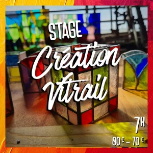 Affiche Stage création vitrail Tiffany (Approfondissement)
