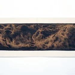 Attraversare - Pastel sec sur carton bois, 70 x 200 cm, 2021 - Giulia Zanvit 
