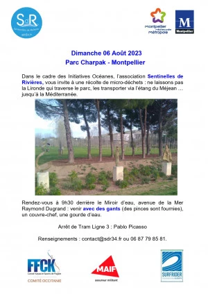 Affiche Récolte de micro-déchets dans le Parc Charpak à Montpellier