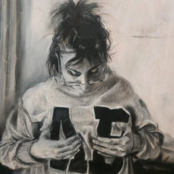 Autoportrait n°9000 - Pastel sur bois, Moyen format, Toulouse 2025