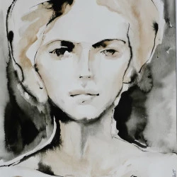 Antigone - Encres sur papier, 65 x 50 cm - Sylvie Seigneuret 