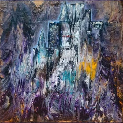 Gardien de pierre 1 - acrylique sur toile sur châssis - 2022 