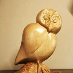 Archimède - Taille directe - bois de tilleul - Muriel Laude 