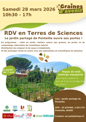 Affiche Rendez-vous en Terres de Sciences - le jardin partagé de Ponteilla ouvre ses portes !