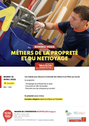 Affiche Métiers de la propreté et du nettoyage 